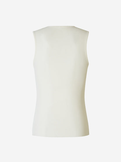 Ami Paris Camiseta Larga Sin Mangas color Crema sku 553-003279 01 - Foto 3