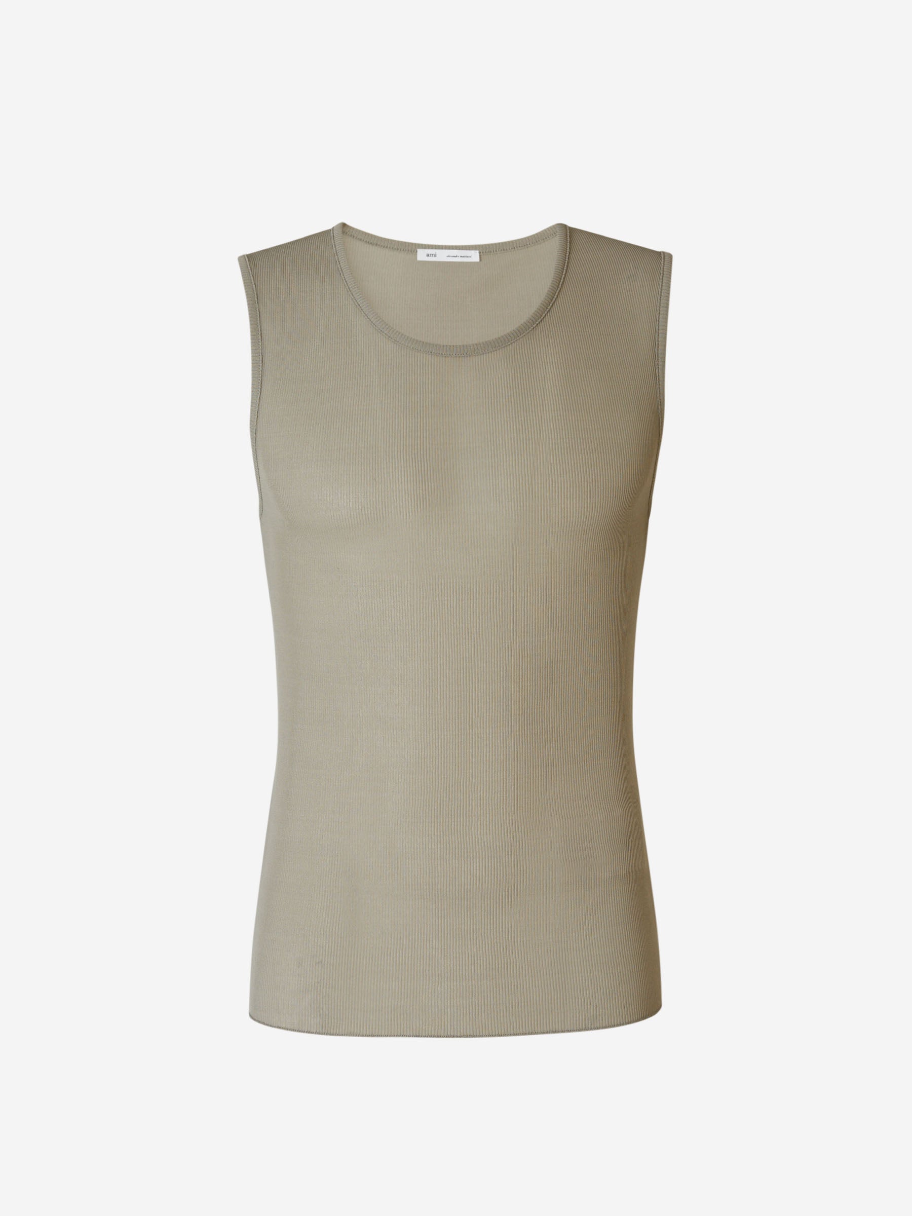 Ami Paris Camiseta Larga Sin Mangas color Gris Claro sku 553-003279 02 - Foto 1