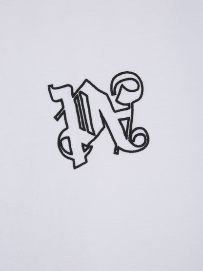 Palm Angels Camiseta Logo Bordado color Blanco sku 553-003298 01 - Foto 4