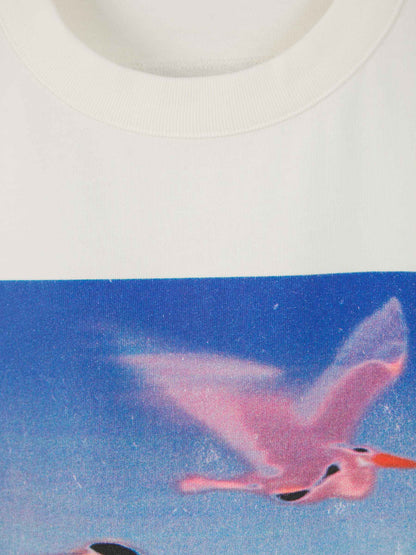 Heron Preston Camiseta Gráfico Estampado color Beis sku 553-003309 01 - Foto 3