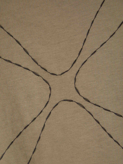 Off-White Camiseta Logo Stitch color Verde Militar sku 553-003331 01 - Foto 4