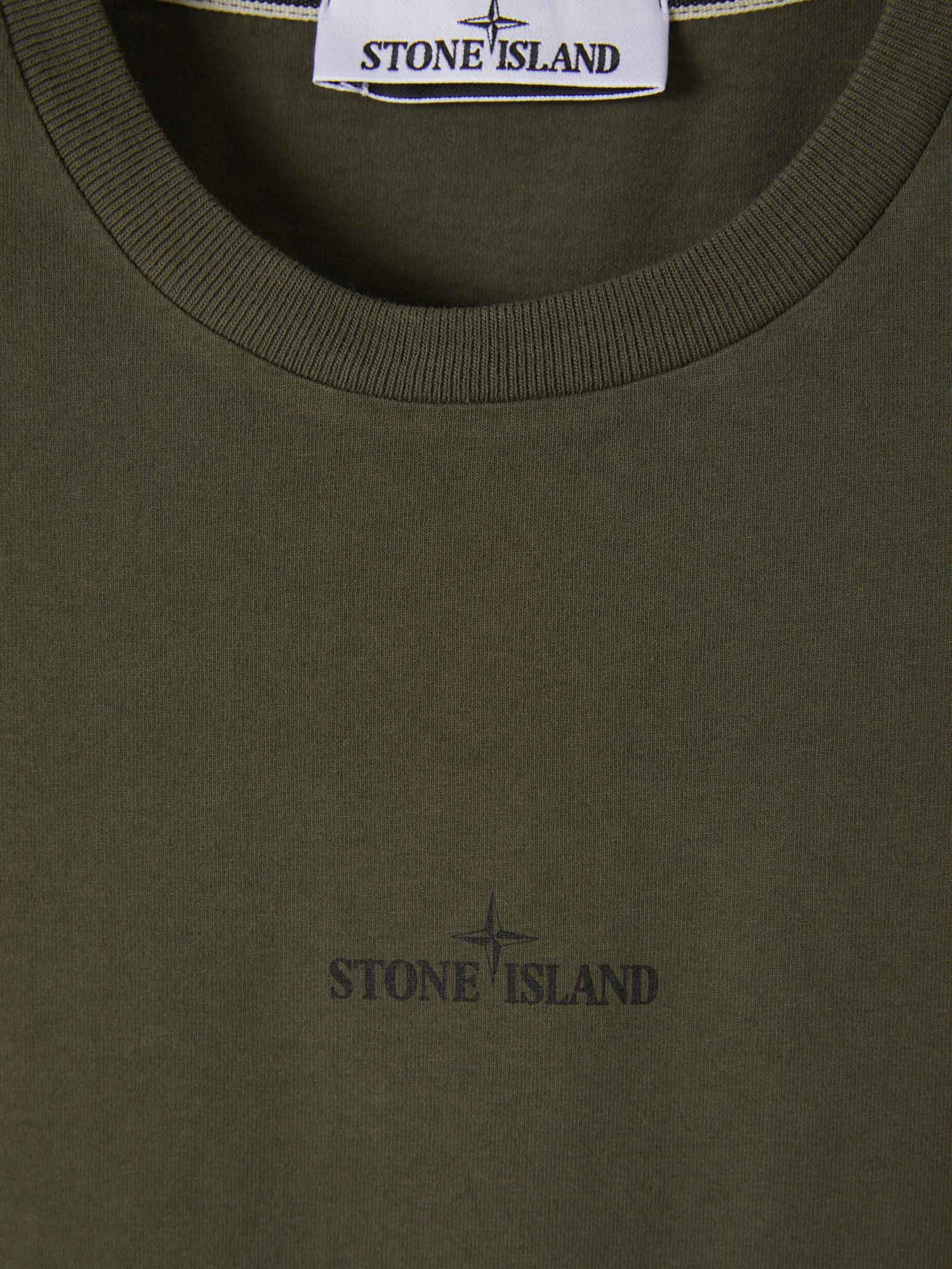 Stone Island Camiseta Logo Bordado color Verde Oscuro sku 553-003373 02 - Foto 3