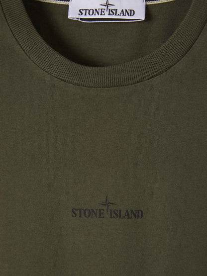 Stone Island Camiseta Logo Bordado color Verde Oscuro sku 553-003373 02 - Foto 3