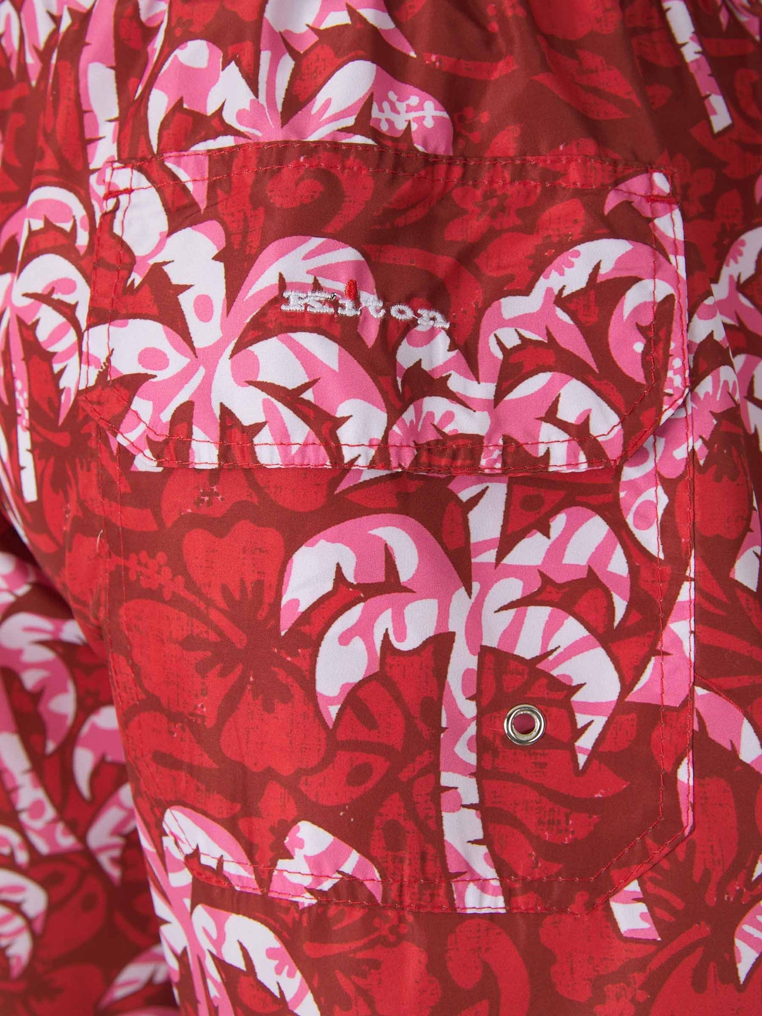 Kiton Bañador Motivo Palmeras color Rojo sku 561-001227 01 - Foto 4