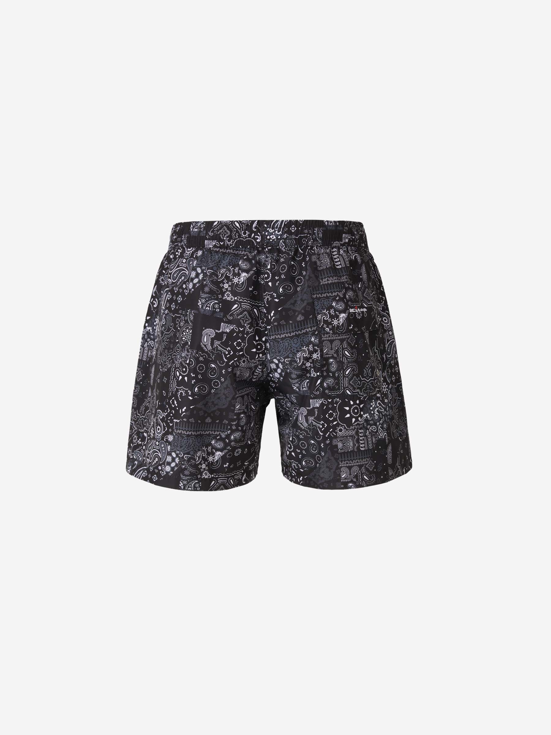 Kiton Bañador Técnico Motivo Bandana color Negro sku 561-001228 01 - Foto 3