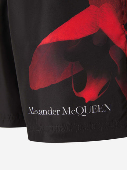 Alexander McQueen Bañador Gráfico Estapado color Negro sku 561-001272 01 - Foto 5