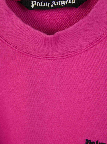 Outlet online Palm Angels Hombre Sudadera Crewneck Logo color Rosa sku 545-001592 01 - Foto 3