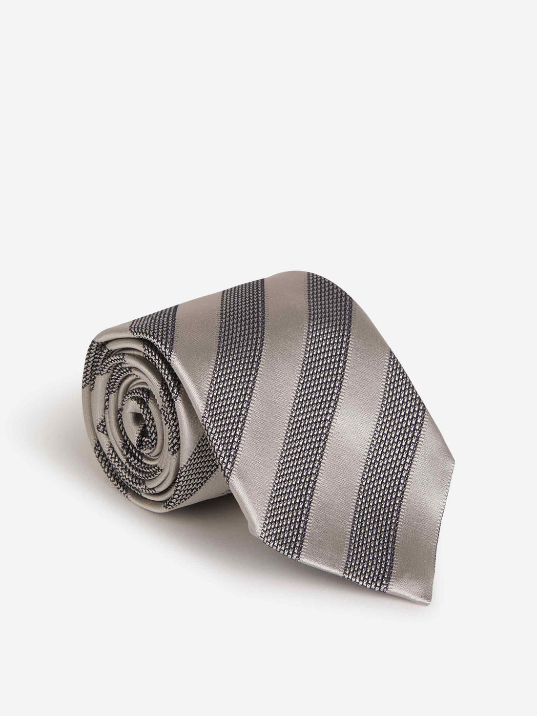 Tom Ford Corbata Rayas Texturizada color Plateado sku 601-001007 03 - Foto 1