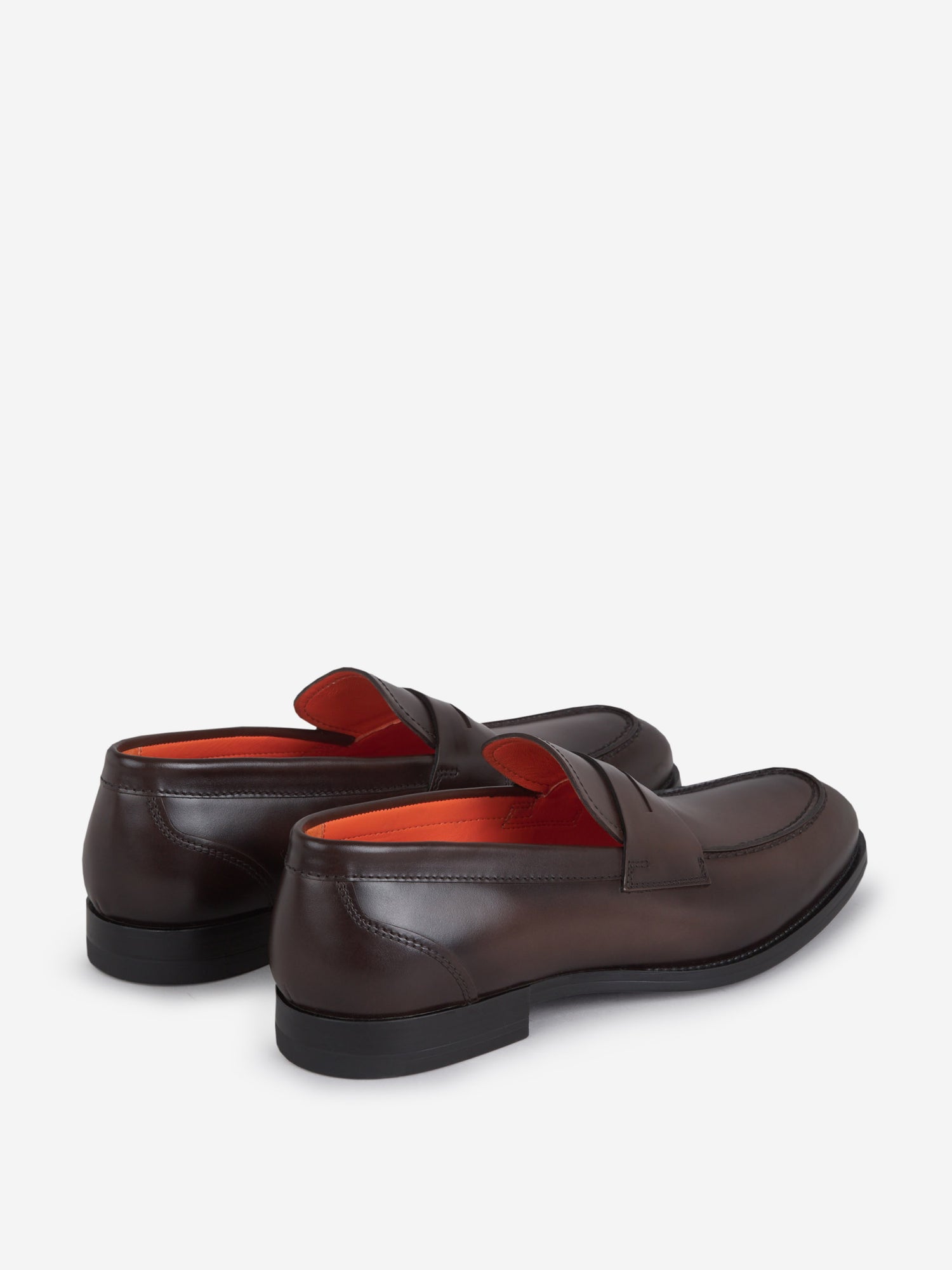 Santoni Mocassines Penny Piel color Marrón Oscuro sku 610-000176 01 - Foto 3