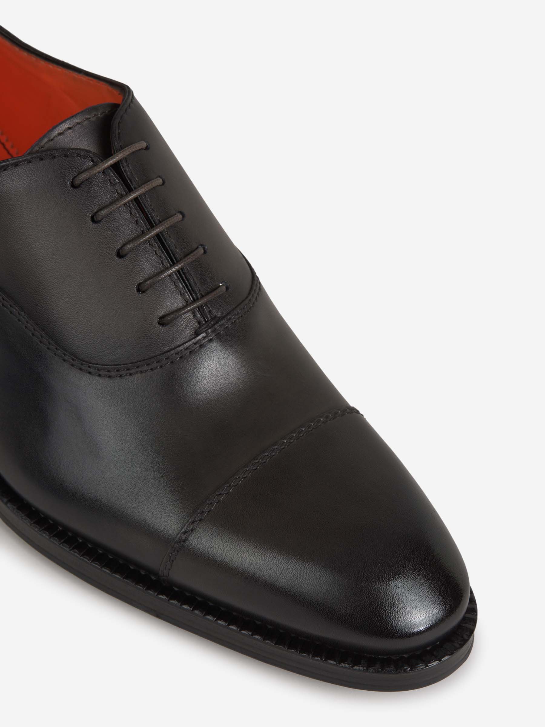 Outlet online Santoni Hombre Zapatos Oxford Piel color Negro sku 610-000183 01 - Foto 4