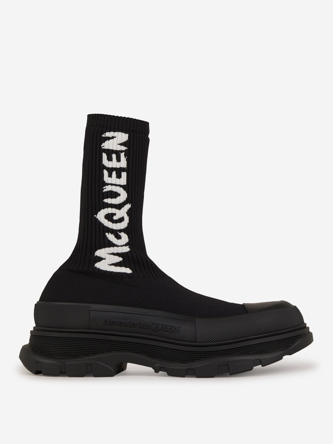 Alexander McQueen Botas Graffiti Knit Tread color Negro sku 611-003948 01 - Foto 1