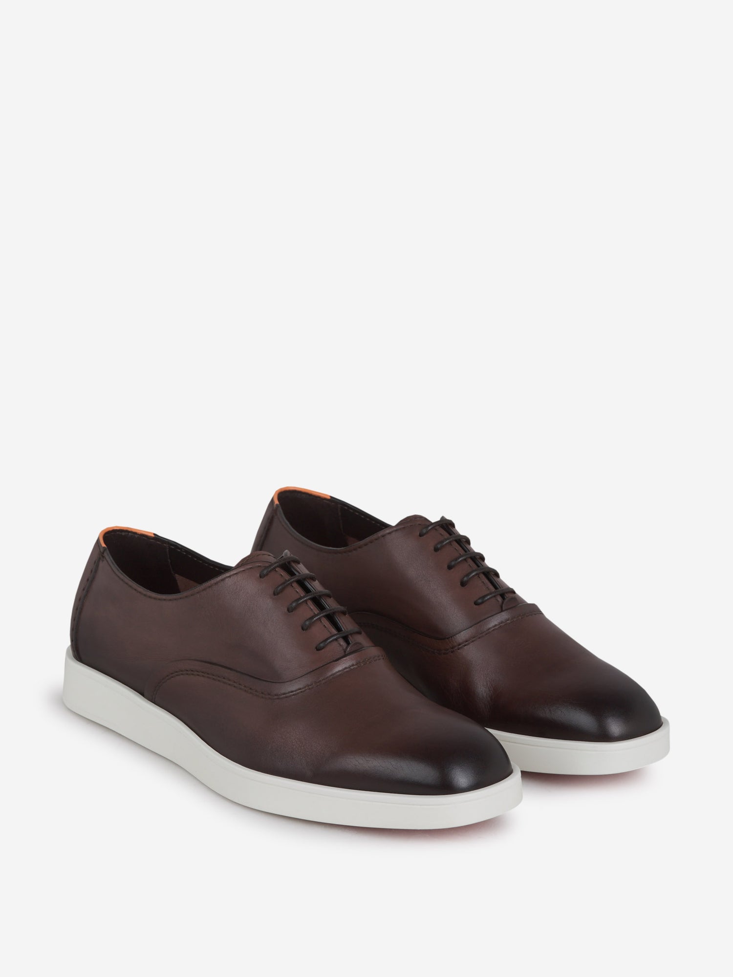 Santoni Zapatos Oxford Piel color Marrón Oscuro sku 611-004006 01 - Foto 2