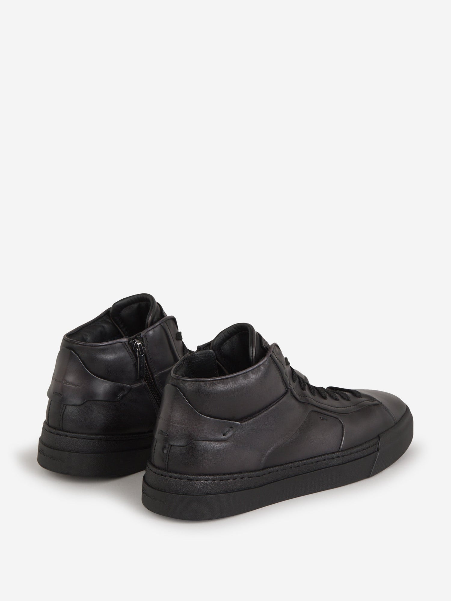 Santoni Sneakers Altas Piel color Gris Antracita sku 611-004153 01 - Foto 3