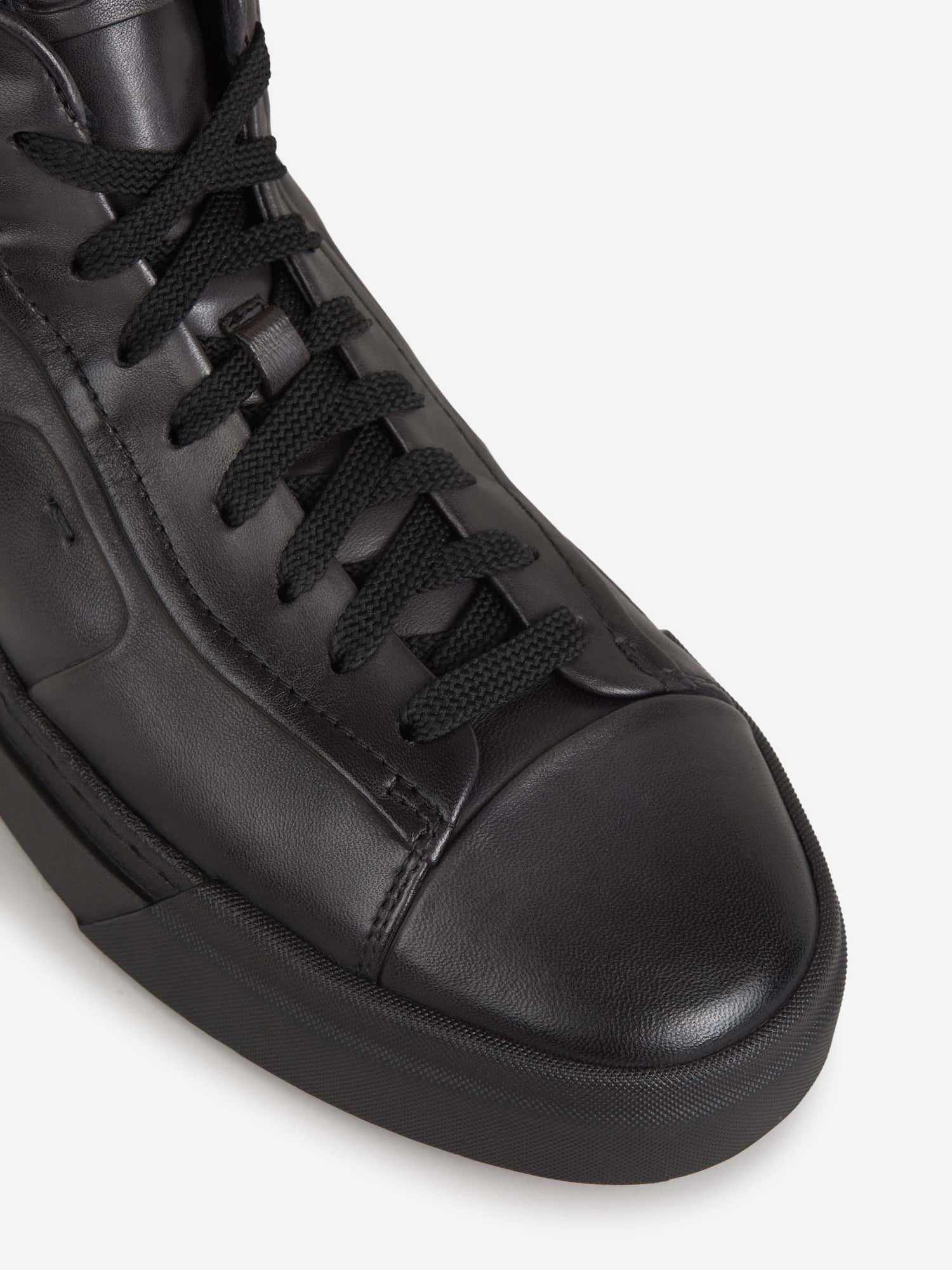Santoni Sneakers Altas Piel color Gris Antracita sku 611-004153 01 - Foto 4