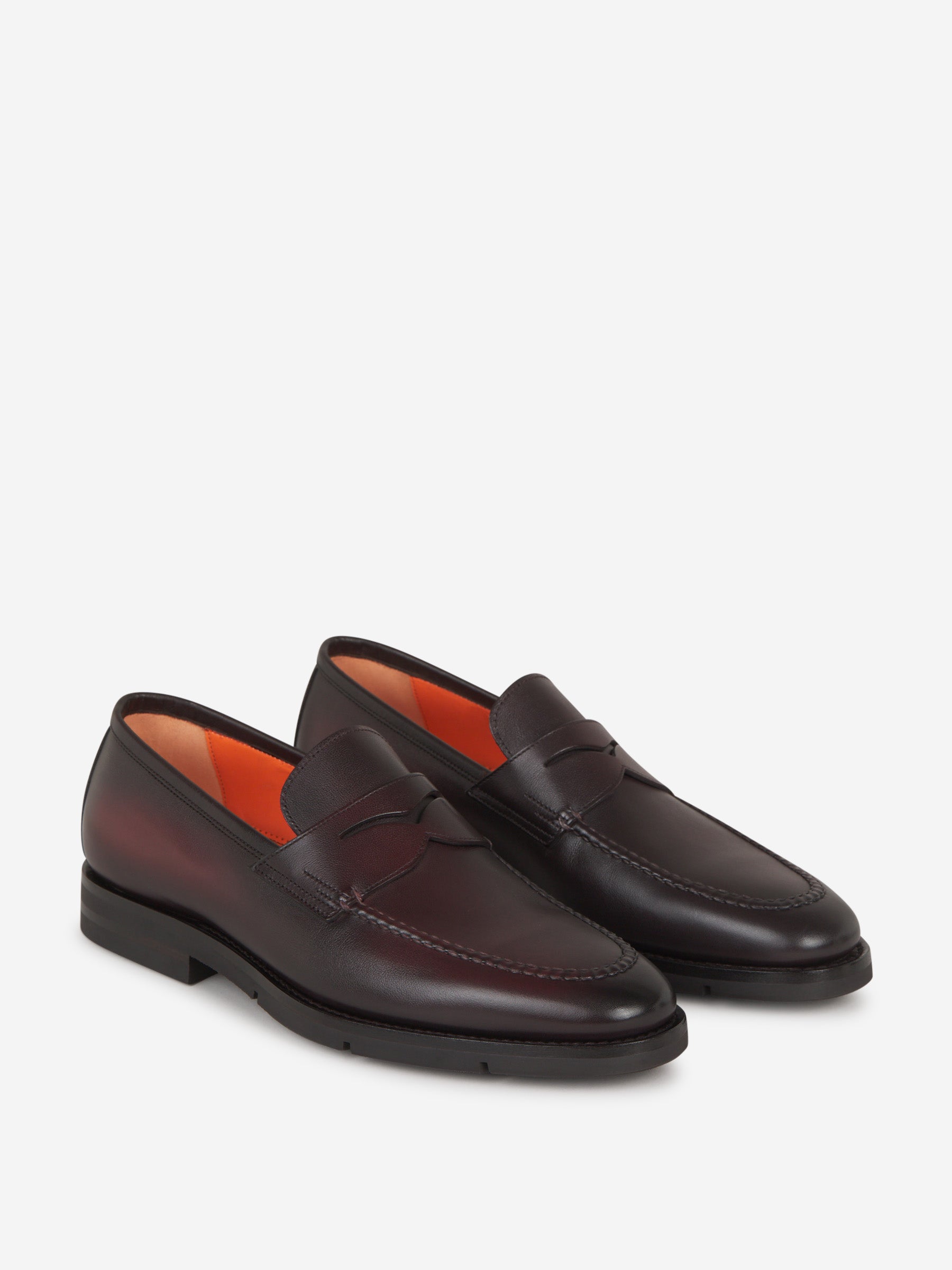 Santoni Zapatos Mocasín Penny color Burdeos sku 611-004246 01 - Foto 2