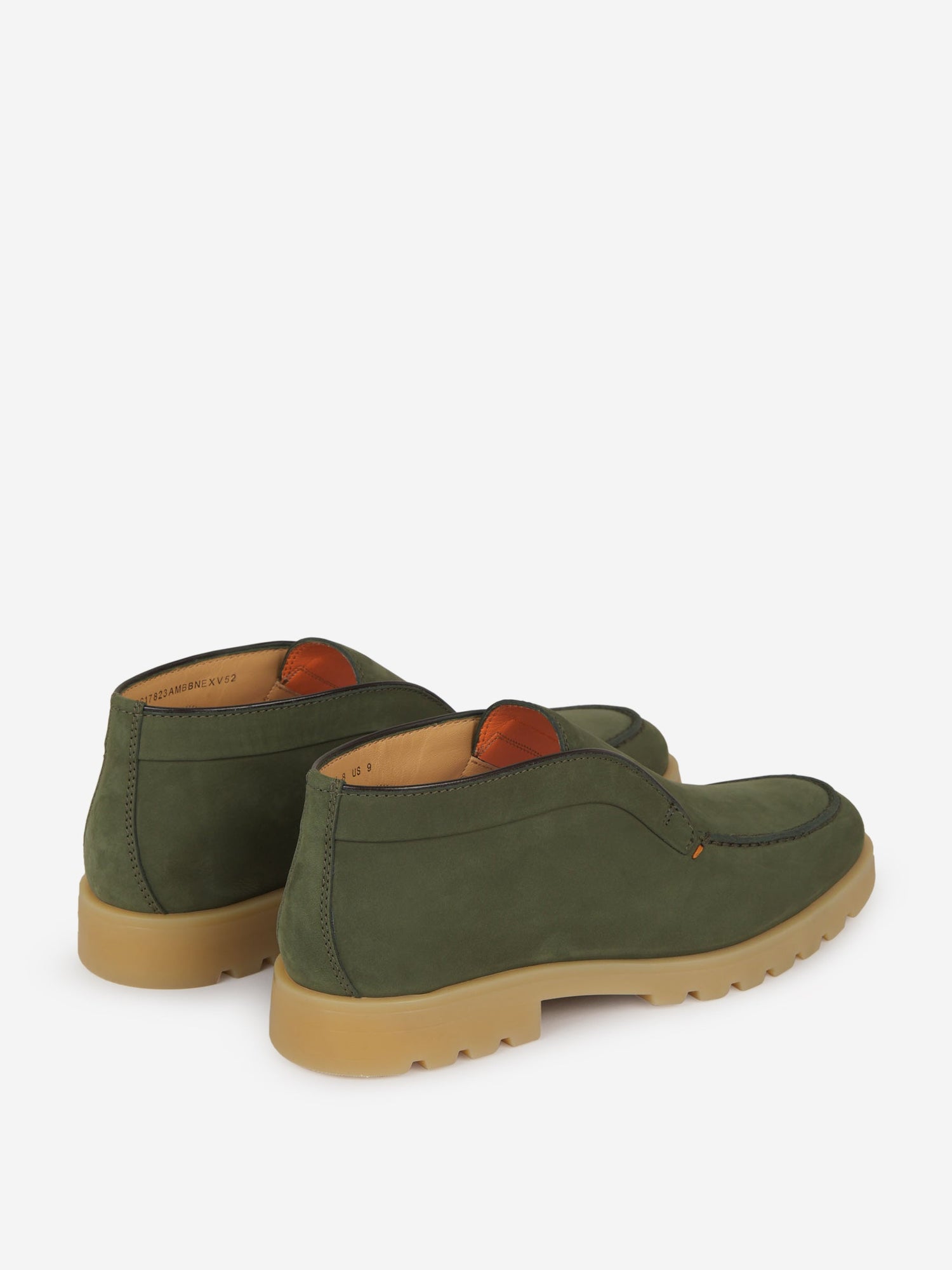 Outlet online Santoni Hombre Mocasines Altos Piel Ante color Verde Militar sku 611-004247 01 - Foto 3