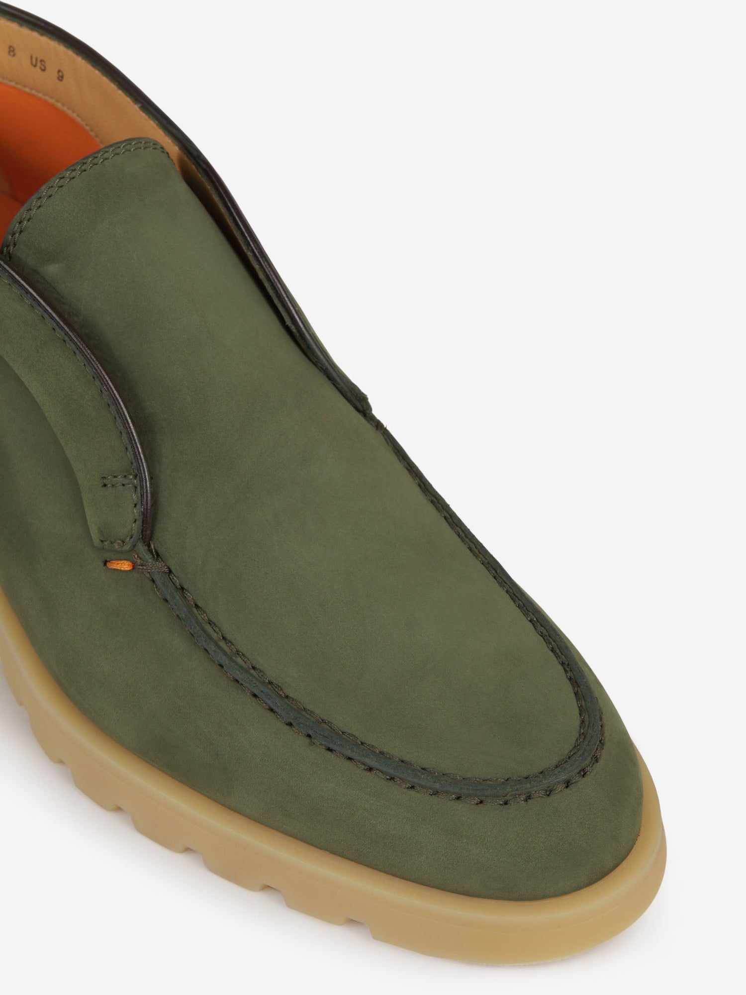 Outlet online Santoni Hombre Mocasines Altos Piel Ante color Verde Militar sku 611-004247 01 - Foto 5