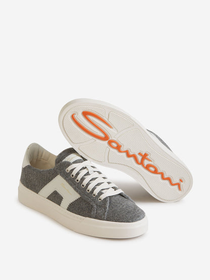 Outlet online Santoni Hombre Sneakers Double Buckle Lana color Gris Carbon sku 611-004262 01 - Foto 4