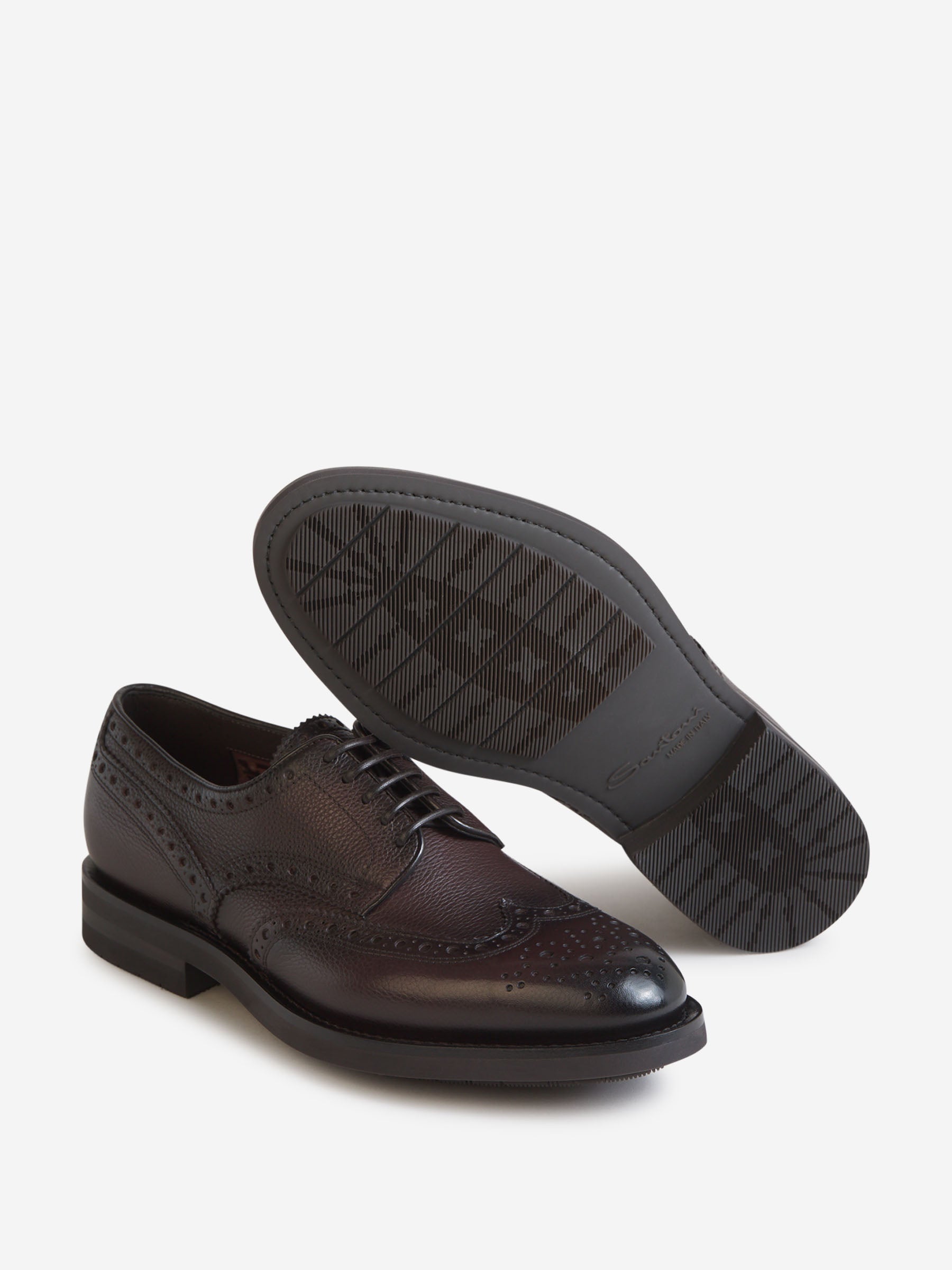 Outlet online Santoni Hombre Zapatos Distressed Piel color Marron Oscuro sku 611-004266 01 - Foto 4