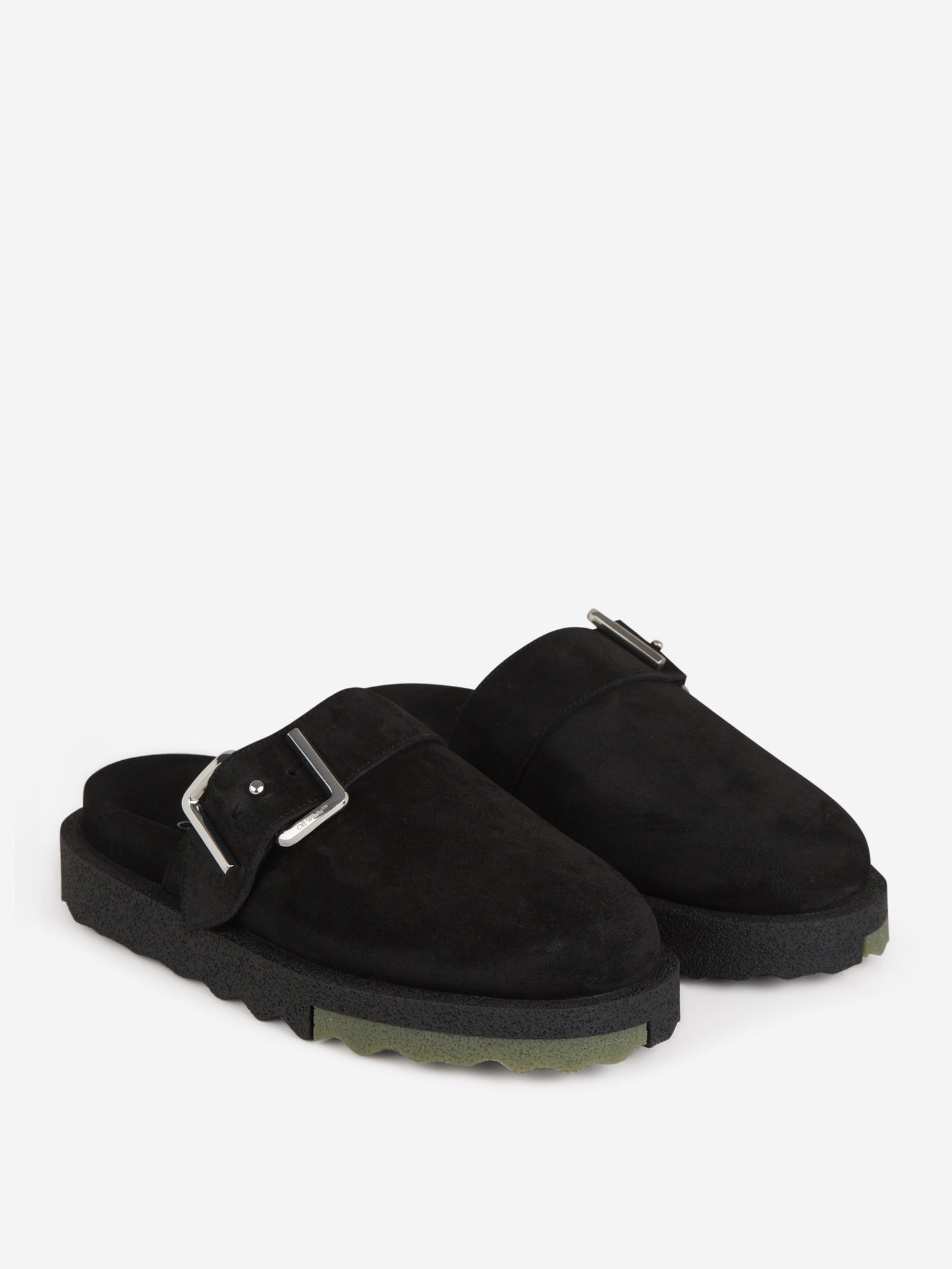 Outlet online Off-White Hombre Zuecos Spongesole Ante color Negro sku 613-000409 01 - Foto 2