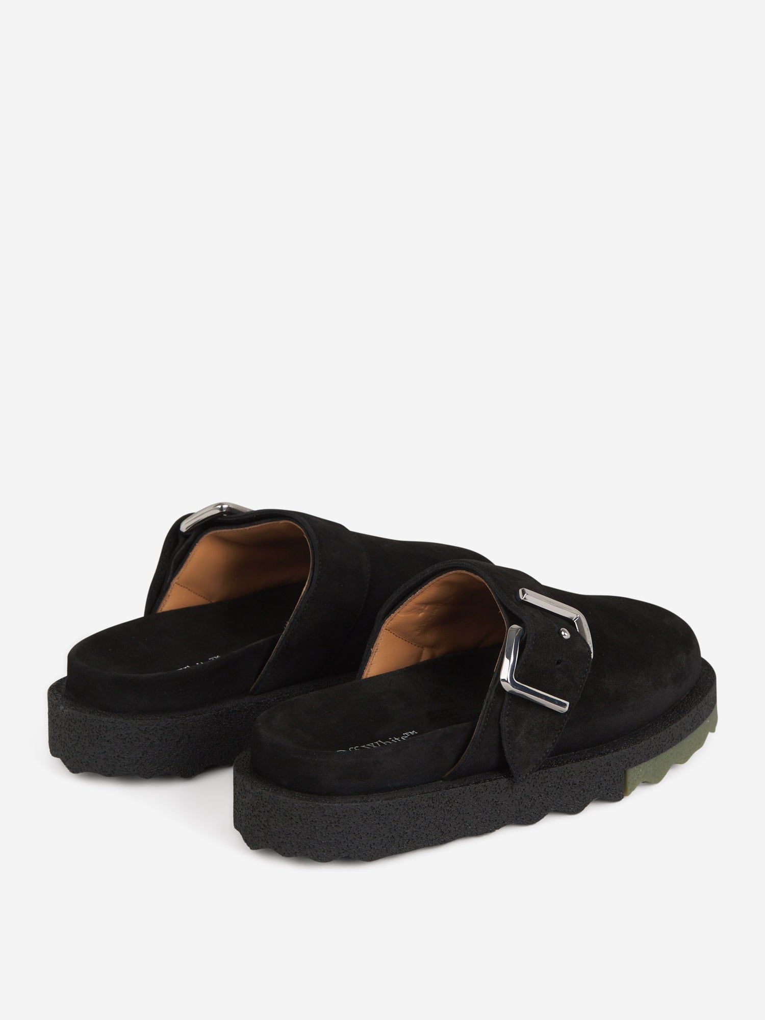 Outlet online Off-White Hombre Zuecos Spongesole Ante color Negro sku 613-000409 01 - Foto 3