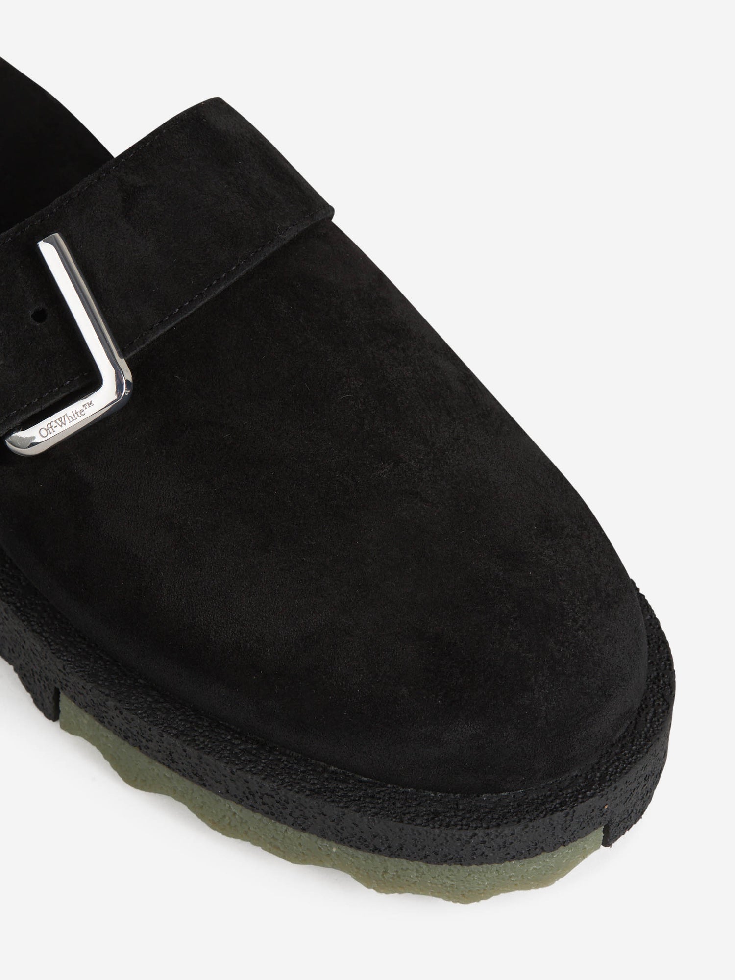 Outlet online Off-White Hombre Zuecos Spongesole Ante color Negro sku 613-000409 01 - Foto 5