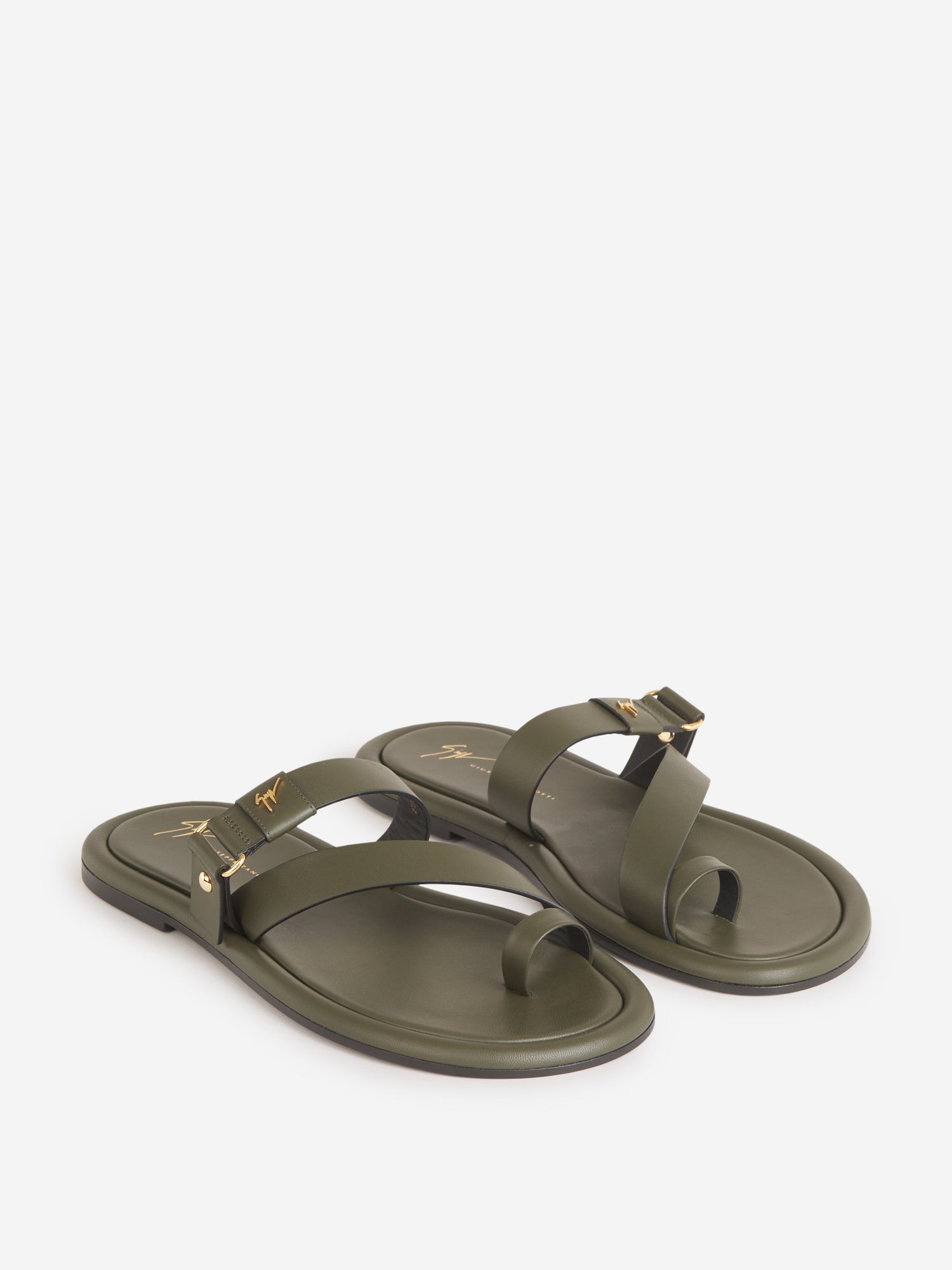 Giuseppe Zanotti Sandalias Romanas Piel color Verde Militar sku 613-000418 01 - Foto 2