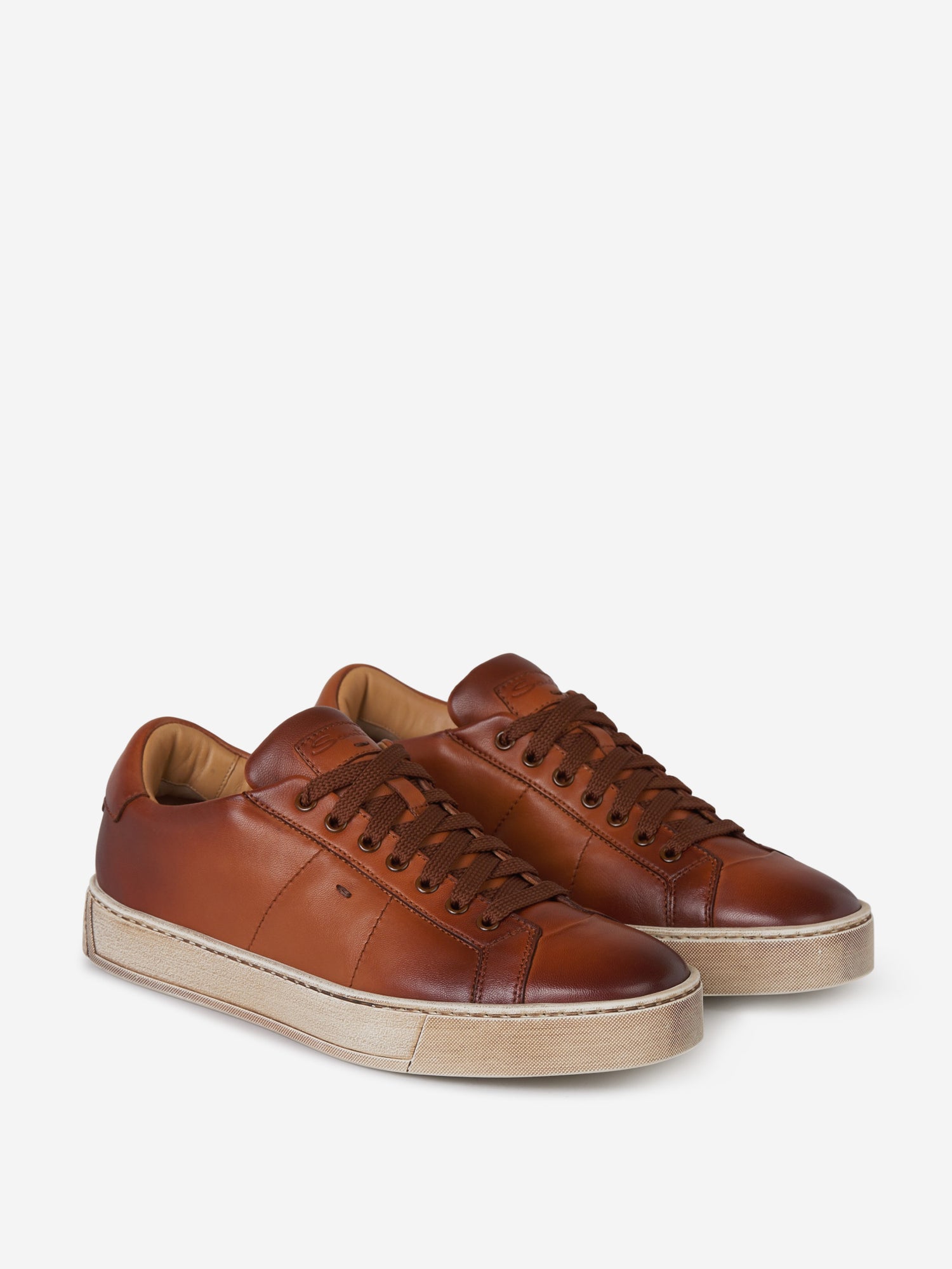 Santoni Sneakers Low-Top Nappa color Marrón sku 616-001469 02 - Foto 2