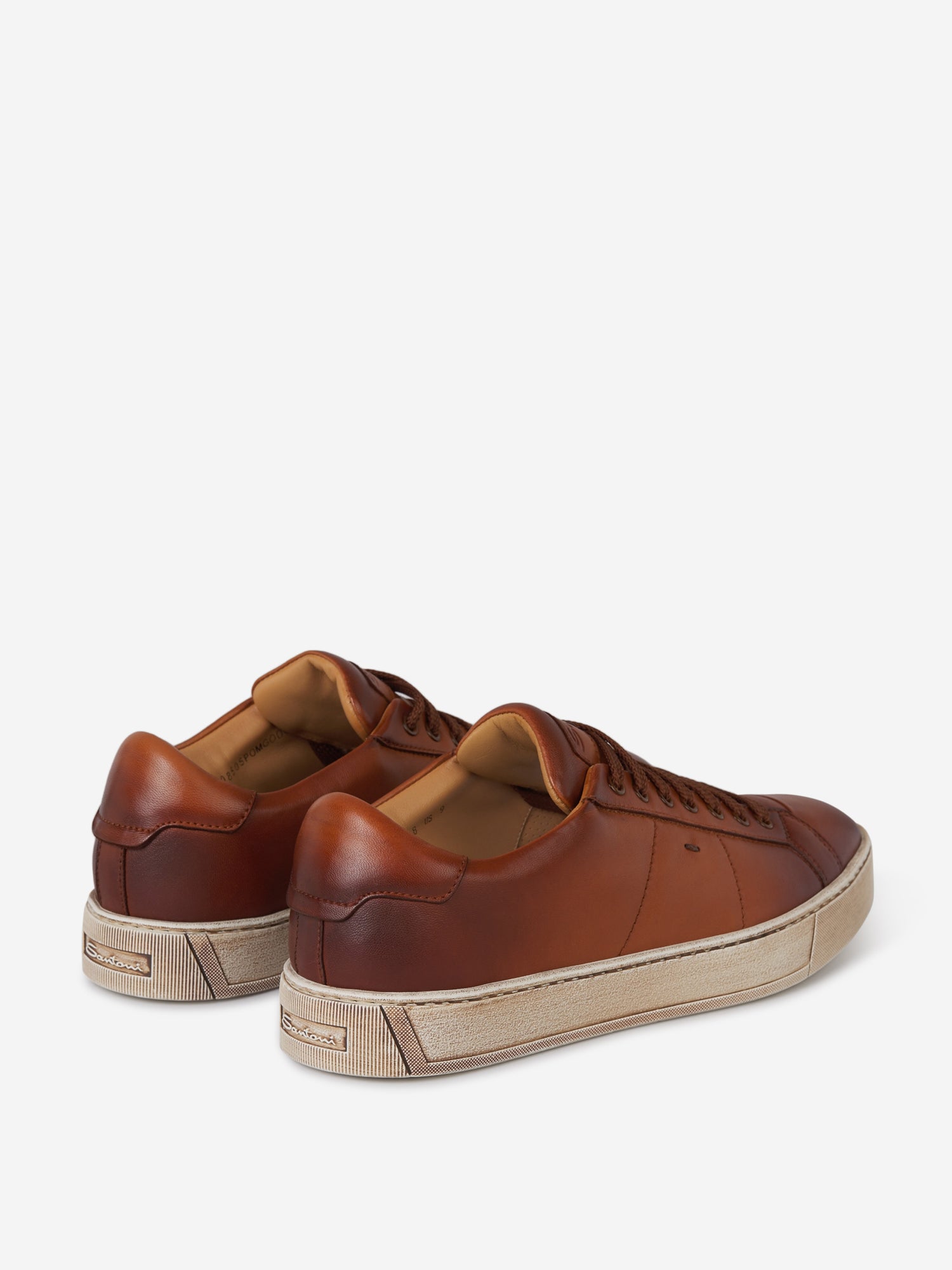 Santoni Sneakers Low-Top Nappa color Marrón sku 616-001469 02 - Foto 3