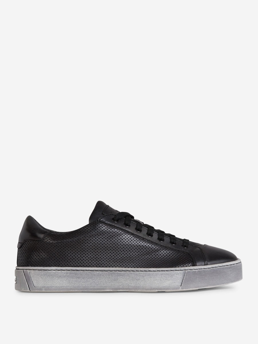 Santoni Sneakers Piel Nappa color Negro sku 616-001567 01 - Foto 4