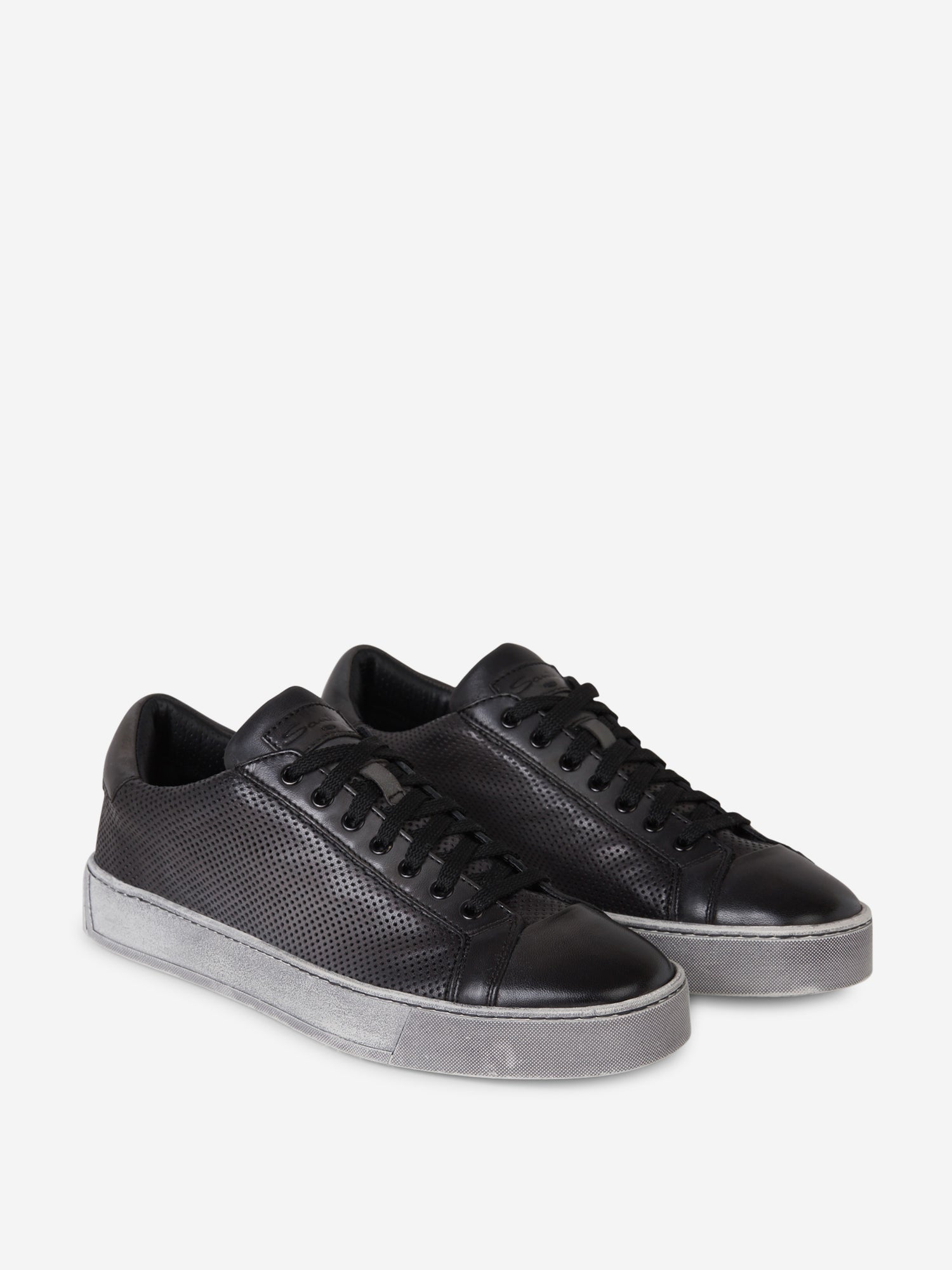 Santoni Sneakers Piel Nappa color Negro sku 616-001567 01 - Foto 1