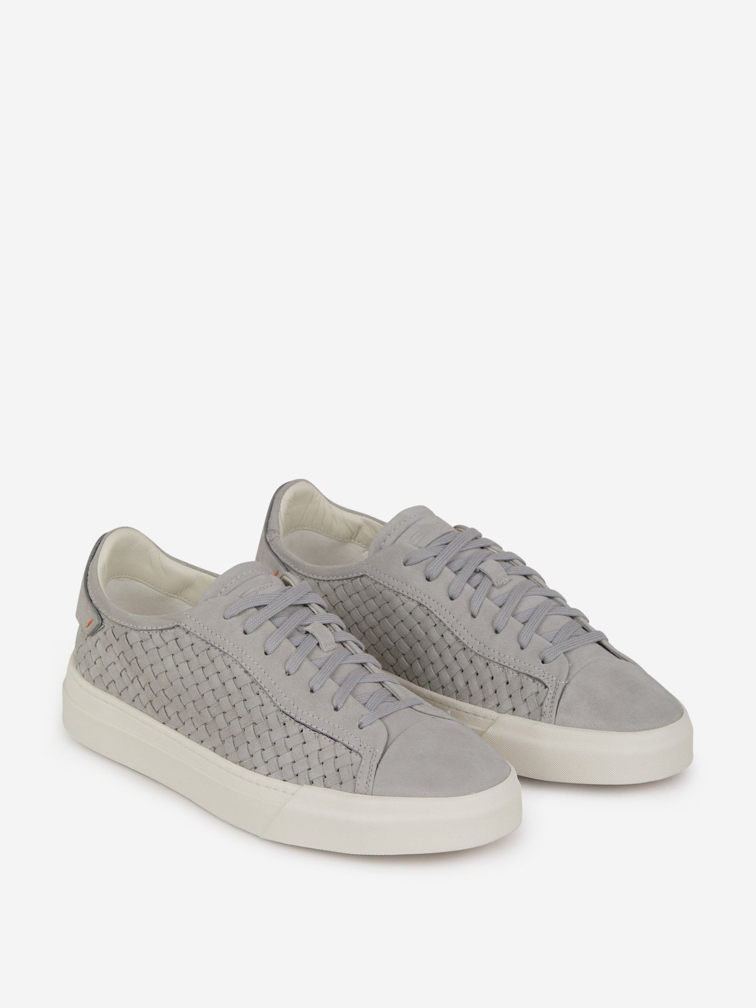 Outlet online Santoni Hombre Sneakers Entretejidas Ante color Gris Claro sku 616-002190 01 - Foto 2