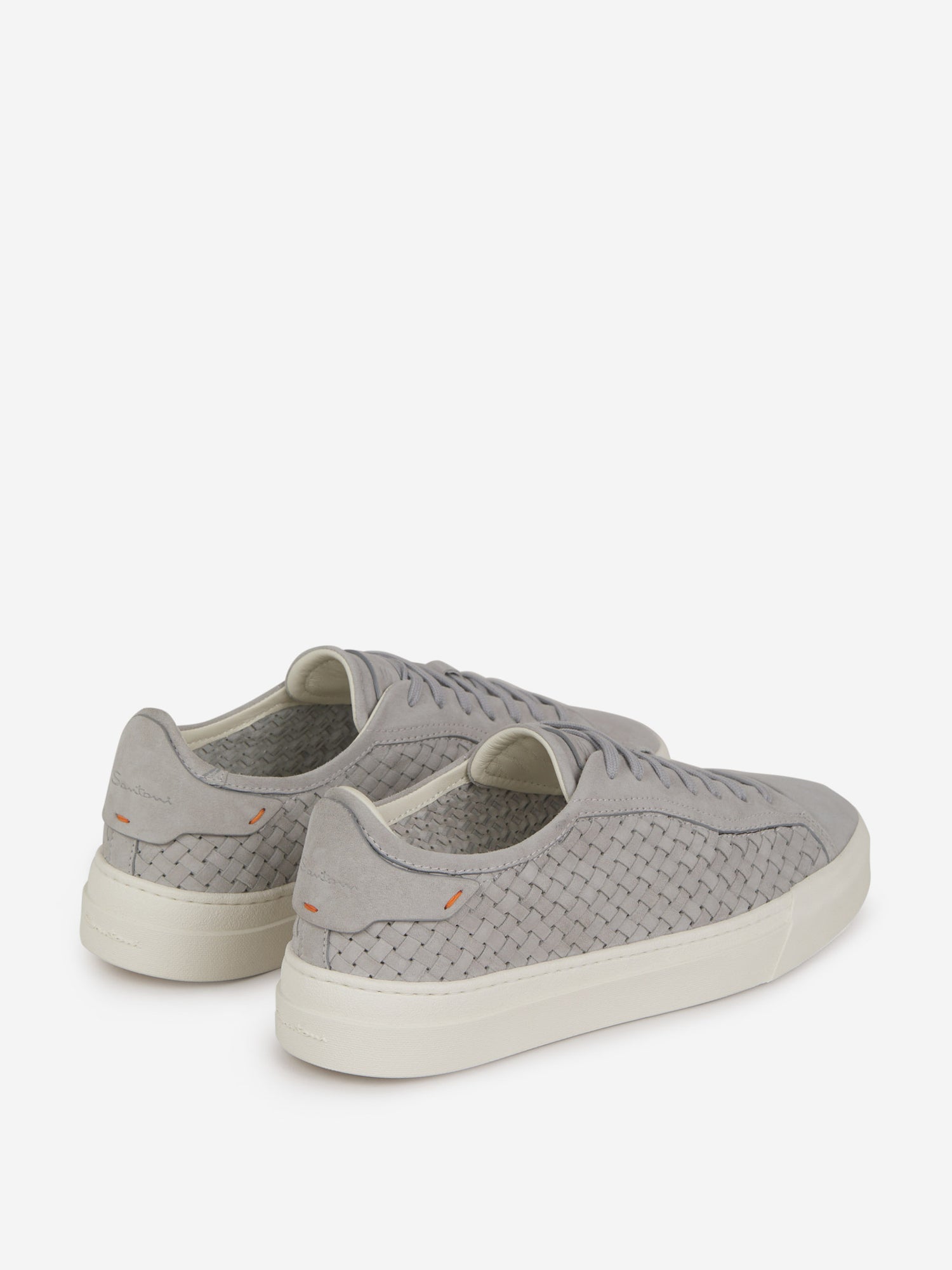 Outlet online Santoni Hombre Sneakers Entretejidas Ante color Gris Claro sku 616-002190 01 - Foto 3