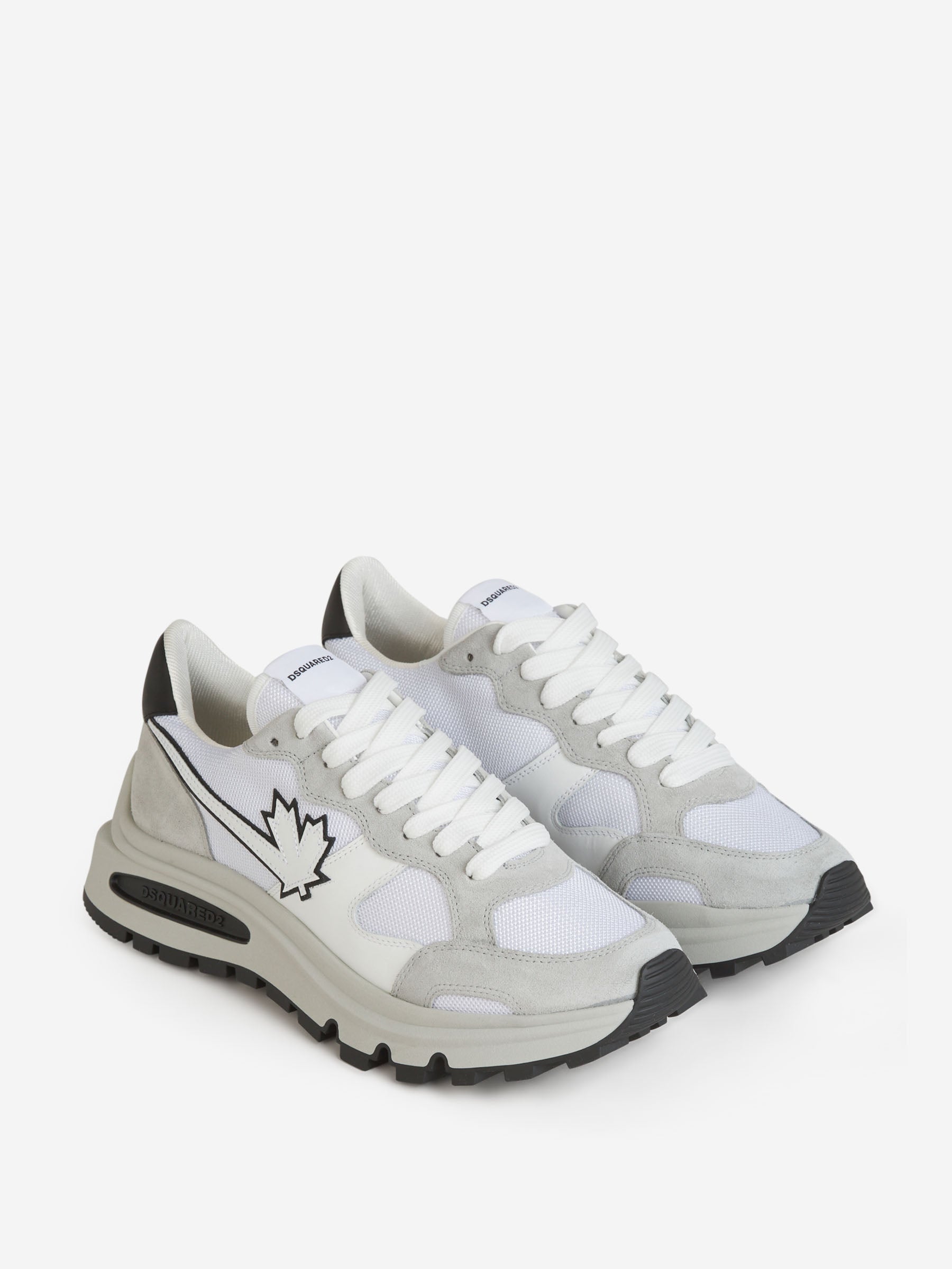 Outlet online Dsquared2 Hombre Sneakers Run Leaf color Blanco sku 616-002271 01 - Foto 2