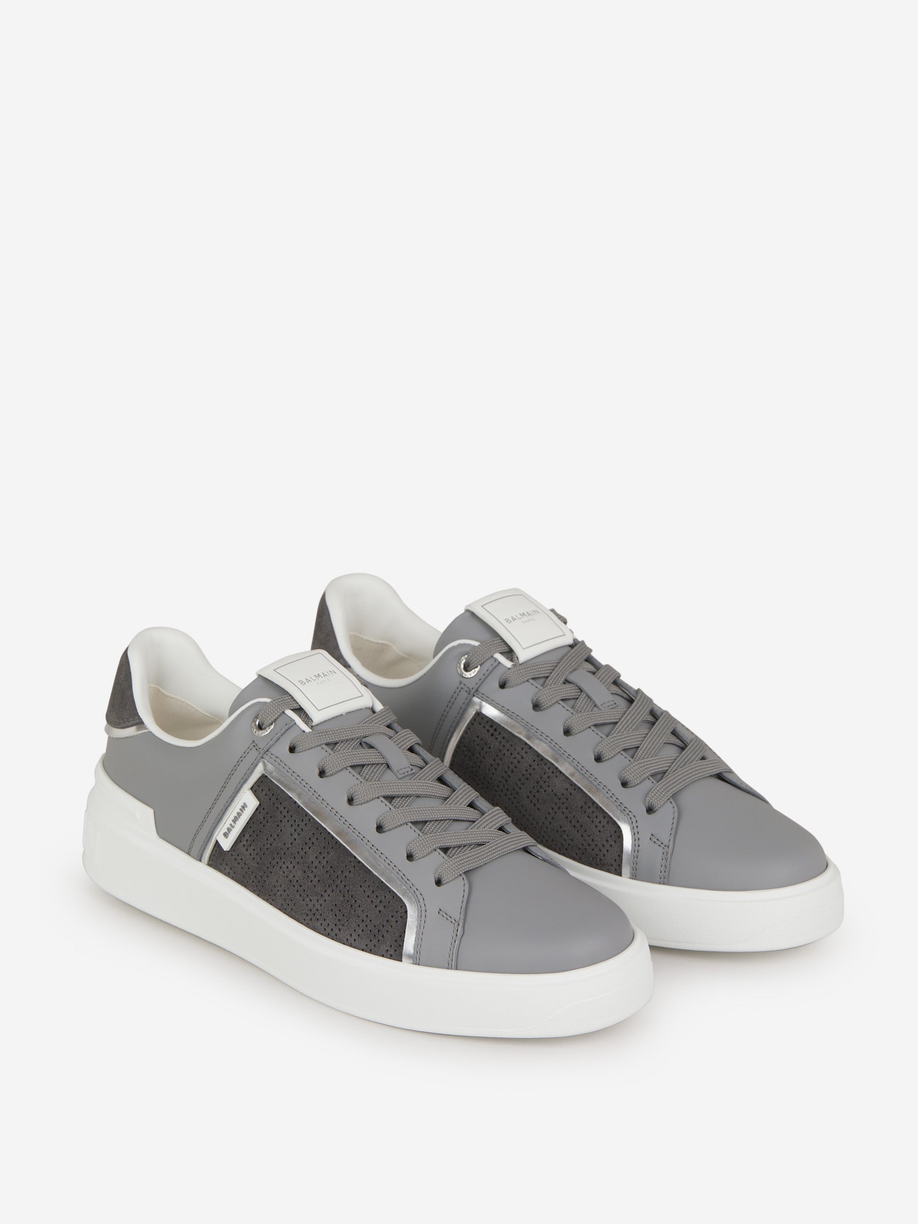 Outlet online Balmain Hombre Sneakers B-Court Monograma color Gris Piedra sku 616-002318 01 - Foto 2