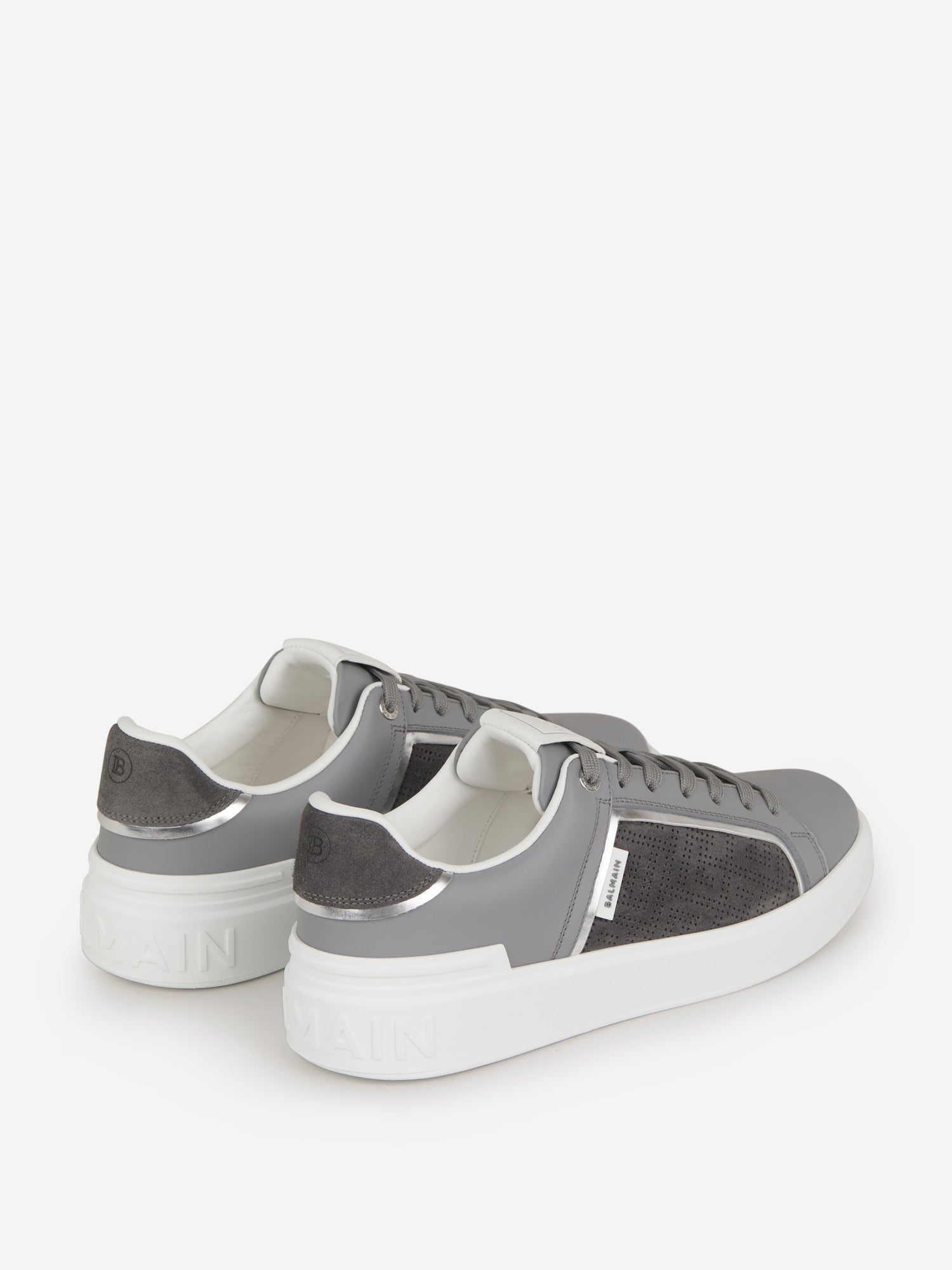 Outlet online Balmain Hombre Sneakers B-Court Monograma color Gris Piedra sku 616-002318 01 - Foto 3