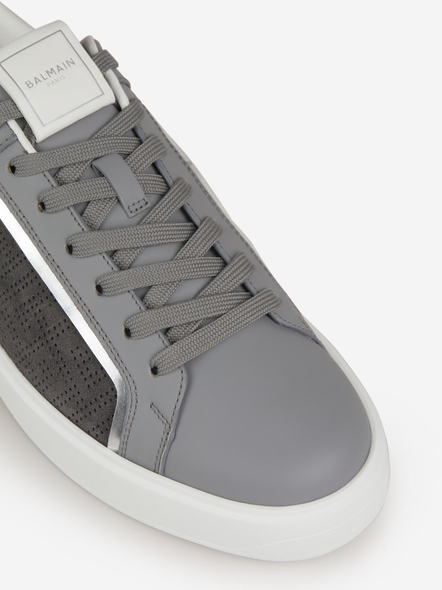 Outlet online Balmain Hombre Sneakers B-Court Monograma color Gris Piedra sku 616-002318 01 - Foto 4