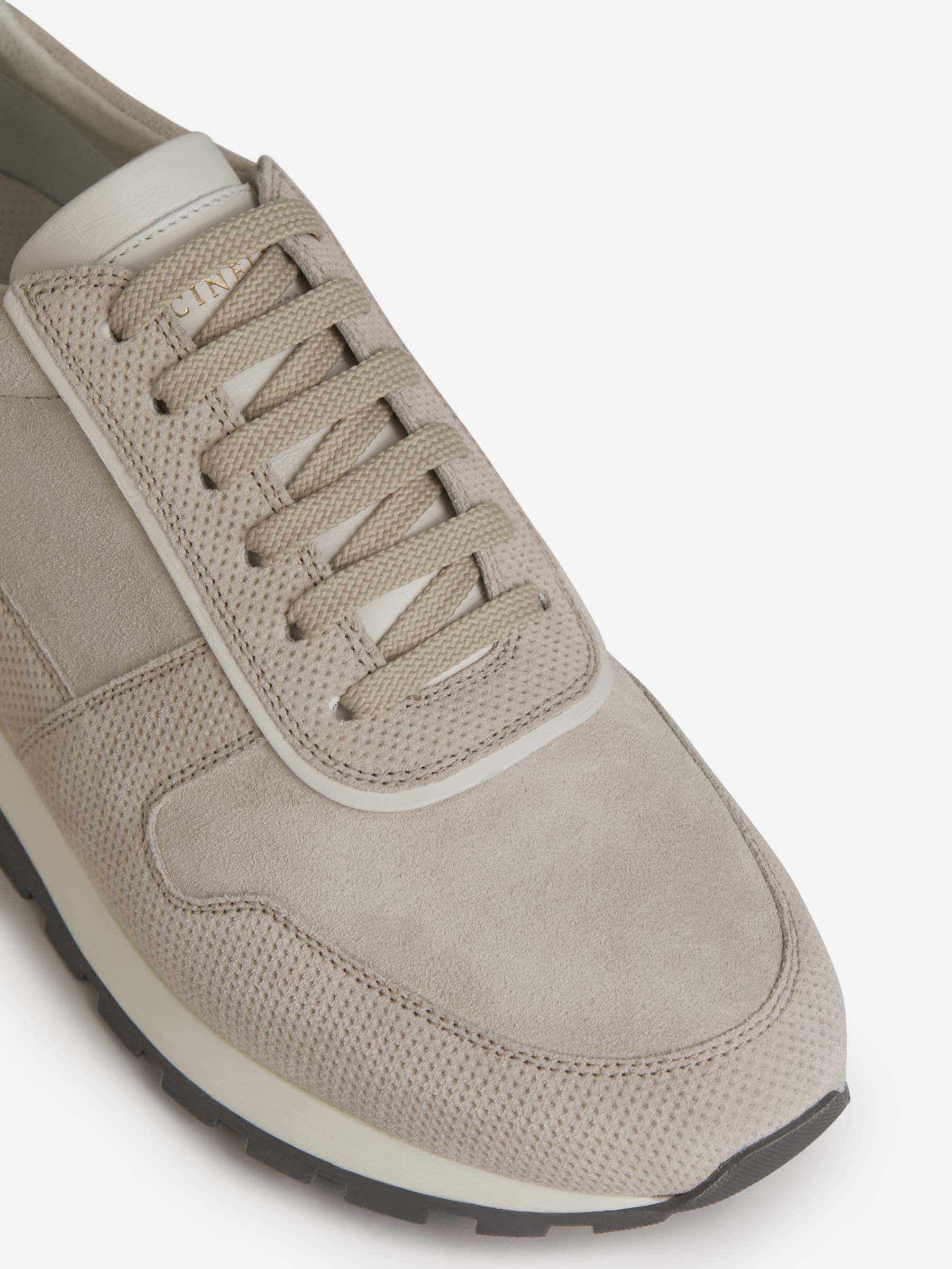 Outlet online Brunello Cucinelli Hombre Sneakers Runner Ante color Gris Piedra sku 616-002339 01 - Foto 4