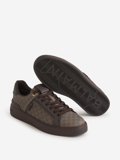 Outlet online Balmain Hombre Sneakers Monograma Piel color Marron Oscuro sku 616-002382 01 - Foto 4