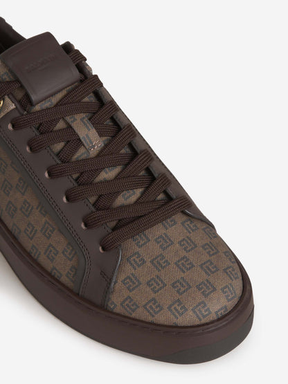 Outlet online Balmain Hombre Sneakers Monograma Piel color Marron Oscuro sku 616-002382 01 - Foto 5