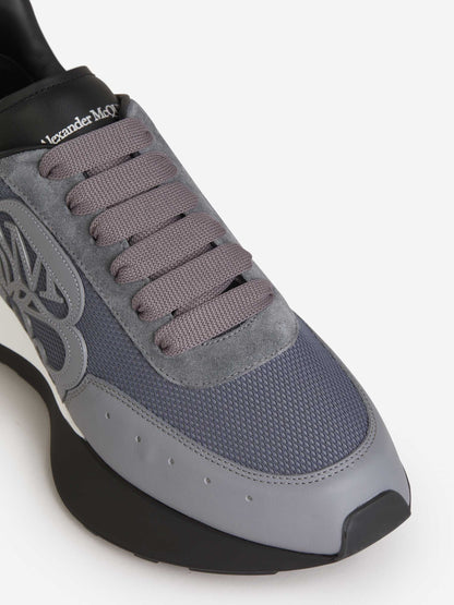 Outlet online Alexander McQueen Hombre Sneakers Sprint Runner color Gris Oscuro sku 616-002415 01 - Foto 4