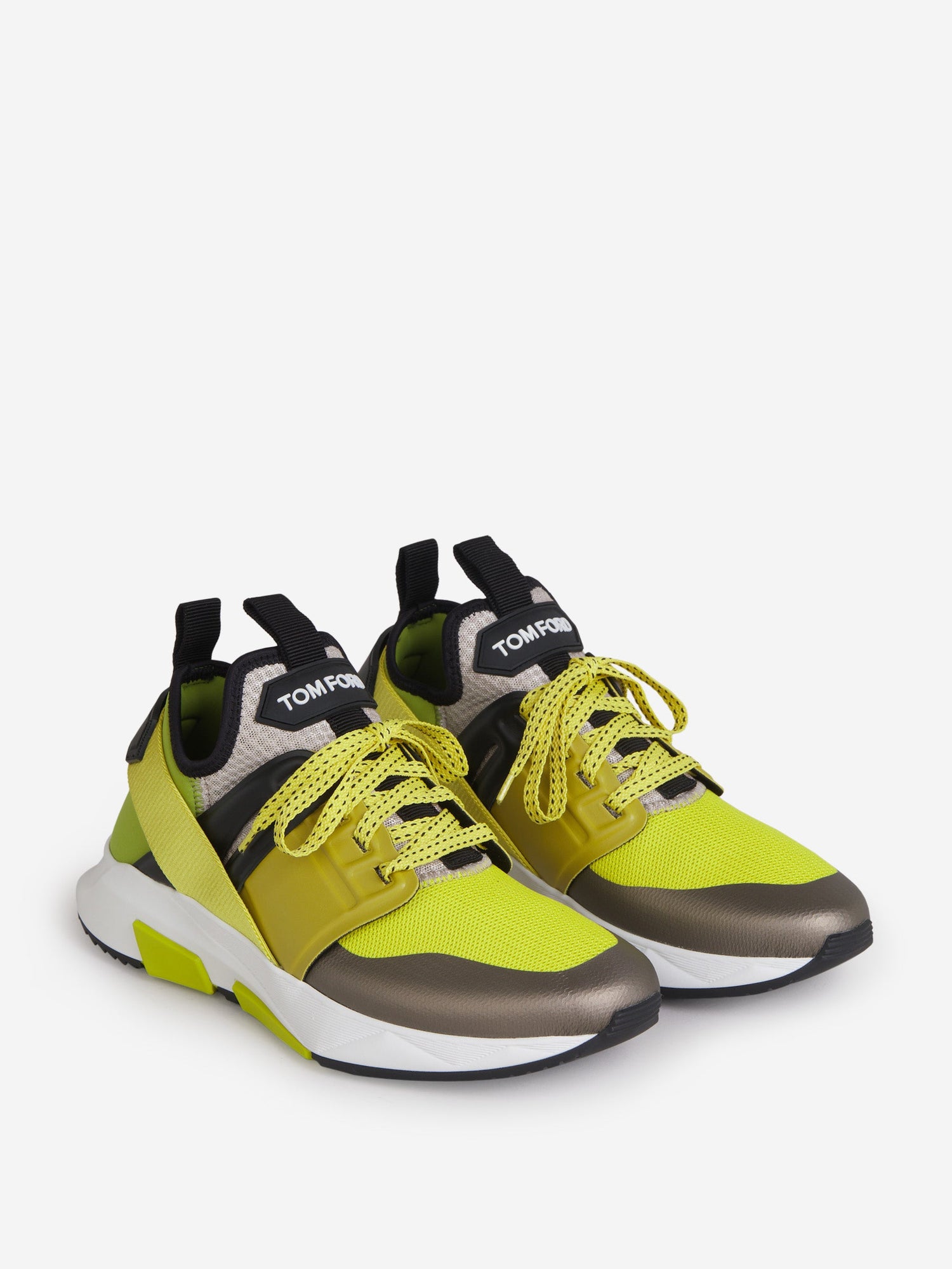Outlet online Tom Ford Hombre Sneakers Jago Neopreno color Amarillo sku 616-002425 01 - Foto 2