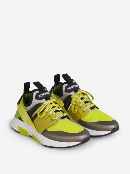 Outlet online Tom Ford Hombre Sneakers Jago Neopreno color Amarillo sku 616-002425 01 - Foto 2