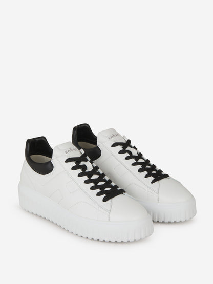 Outlet online Hogan Hombre Sneakers H-Stripes Piel color Blanco sku 616-002431 01 - Foto 2