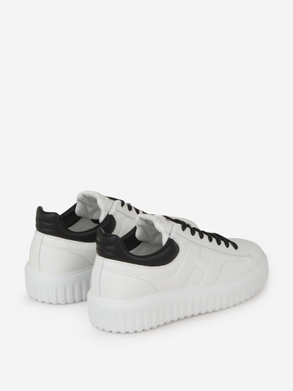 Outlet online Hogan Hombre Sneakers H-Stripes Piel color Blanco sku 616-002431 01 - Foto 3