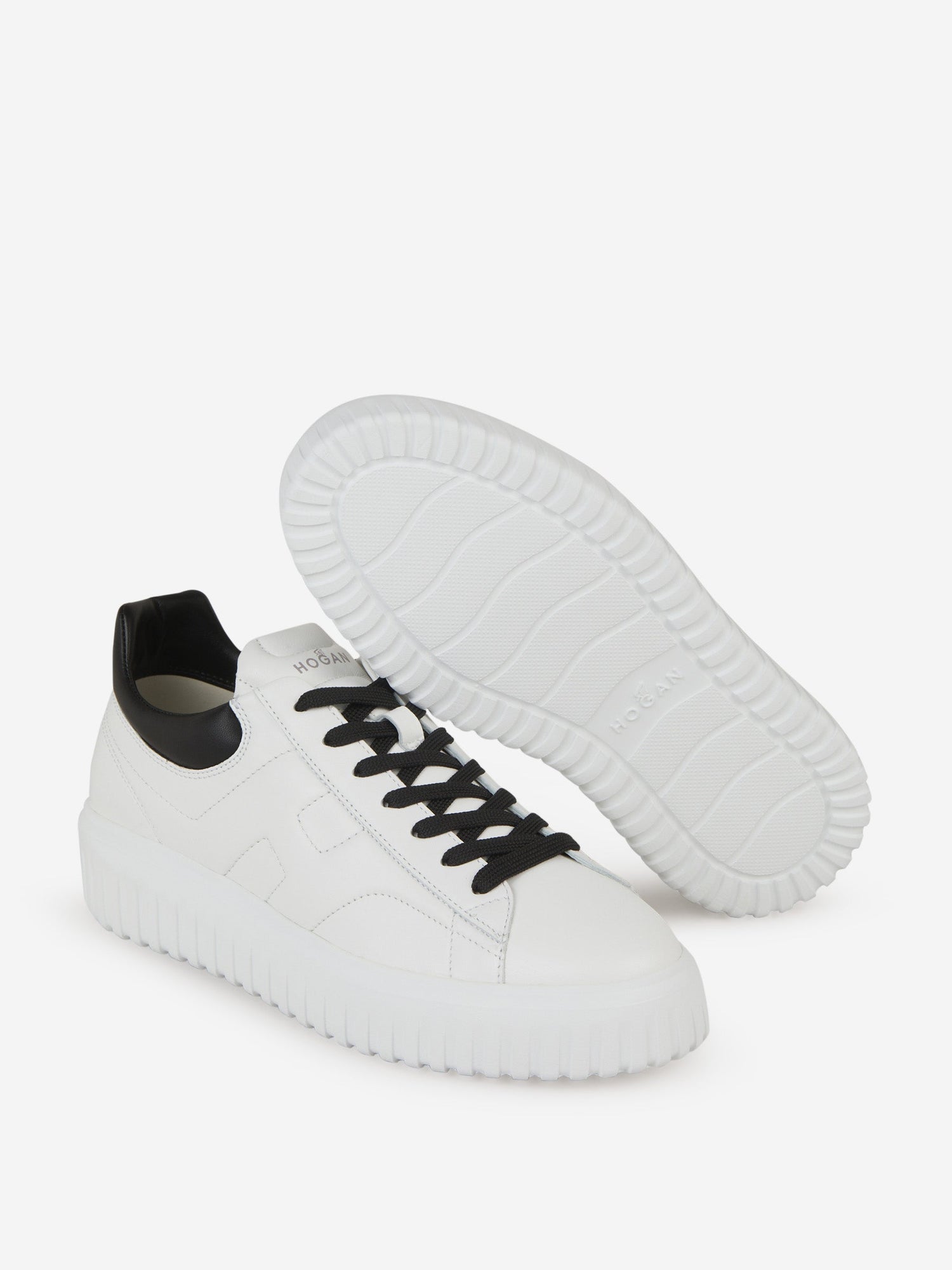 Outlet online Hogan Hombre Sneakers H-Stripes Piel color Blanco sku 616-002431 01 - Foto 4