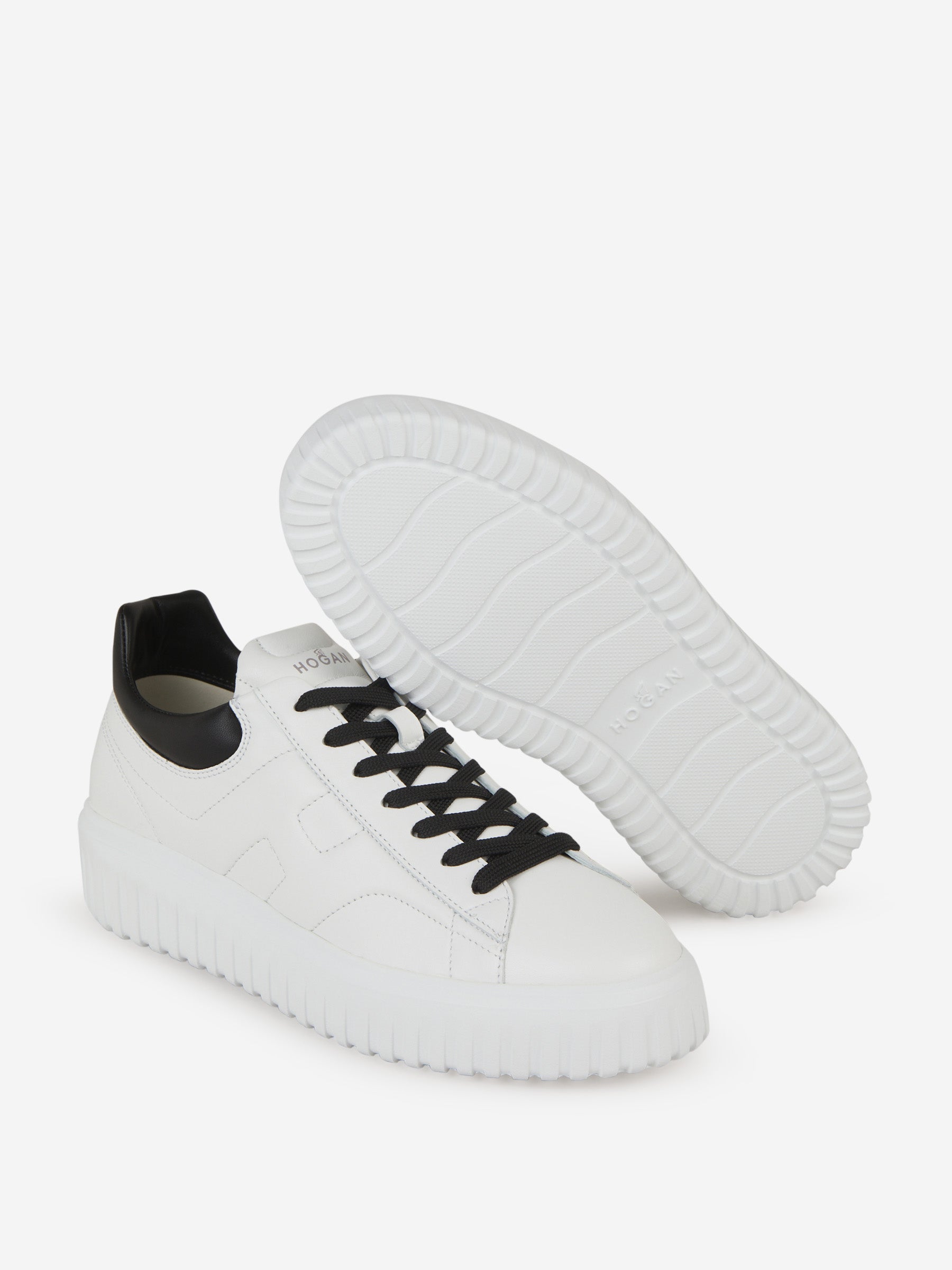 Outlet online Hogan Hombre Sneakers H-Stripes Piel color Blanco sku 616-002431 01 - Foto 4