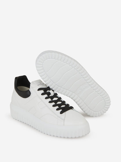 Outlet online Hogan Hombre Sneakers H-Stripes Piel color Blanco sku 616-002431 01 - Foto 4