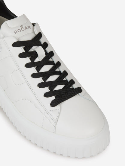 Outlet online Hogan Hombre Sneakers H-Stripes Piel color Blanco sku 616-002431 01 - Foto 5