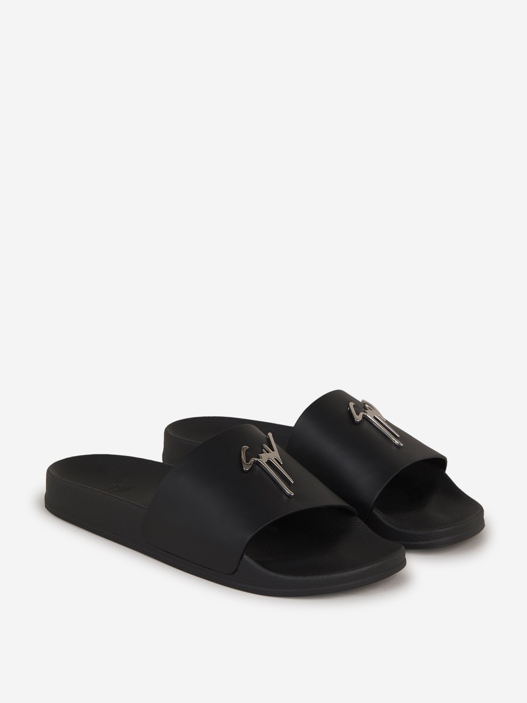 Outlet online Giuseppe Zanotti Hombre Sandalias Brett Logo color Negro sku 617-000061 02 - Foto 2